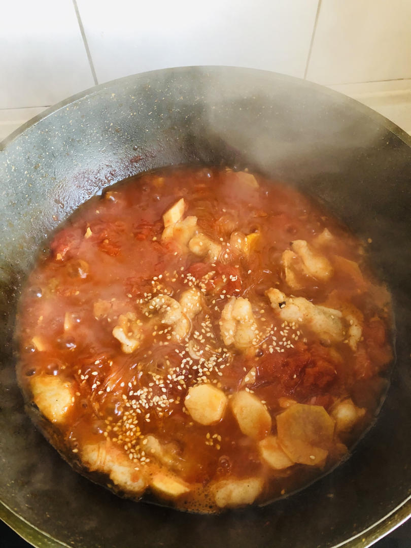 龙利鱼粉丝番茄煲