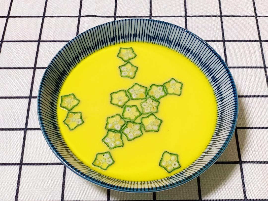 颜值控-做一朵开在碗里的花秋葵蒸水蛋
