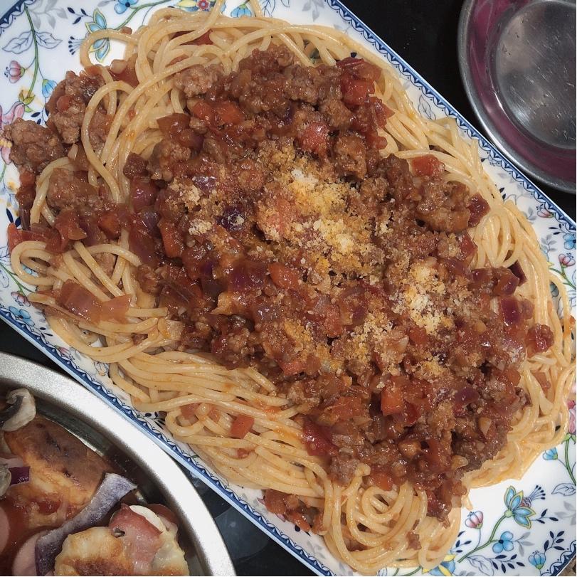 （完胜必胜客的）番茄肉酱意大利面～