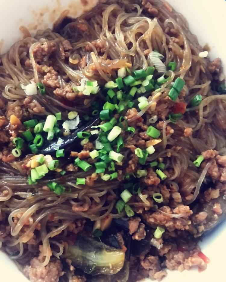 肉末茄子粉丝煲