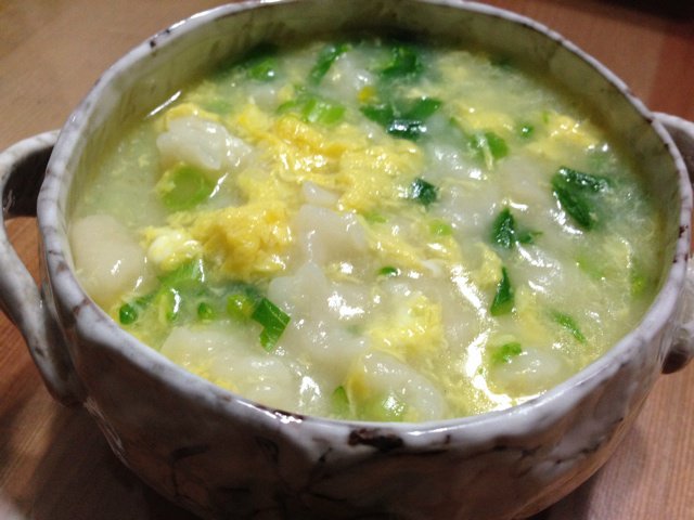 青菜鸡蛋面疙瘩汤