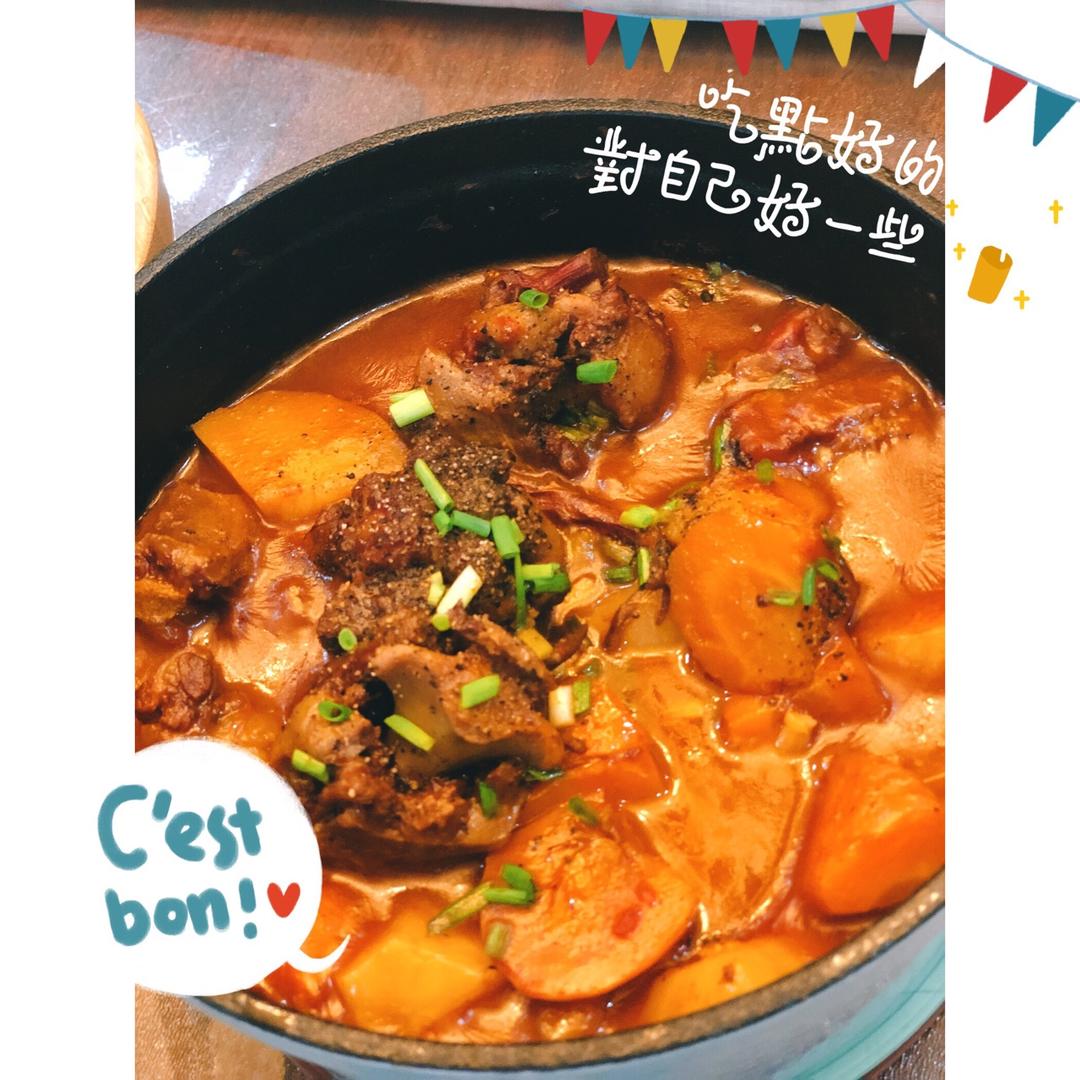 法式红烩牛尾(传统法式是懒人心中的痛）