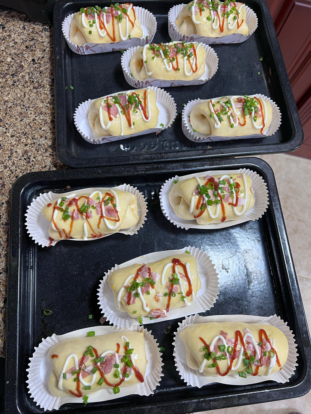 香葱火腿肉松面包