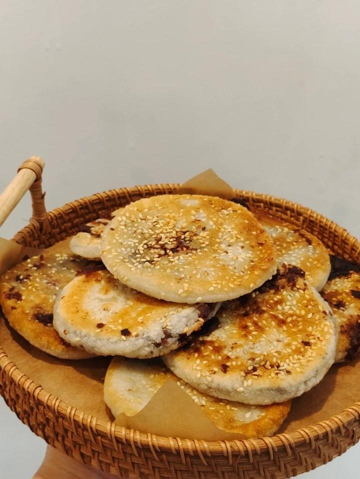 ㊙️东北糯米豆沙粘火勺 烫面法饼超级软 附虎口收拢法整形视频
