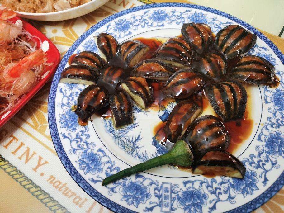 新年很给面的菜～茄子百合花