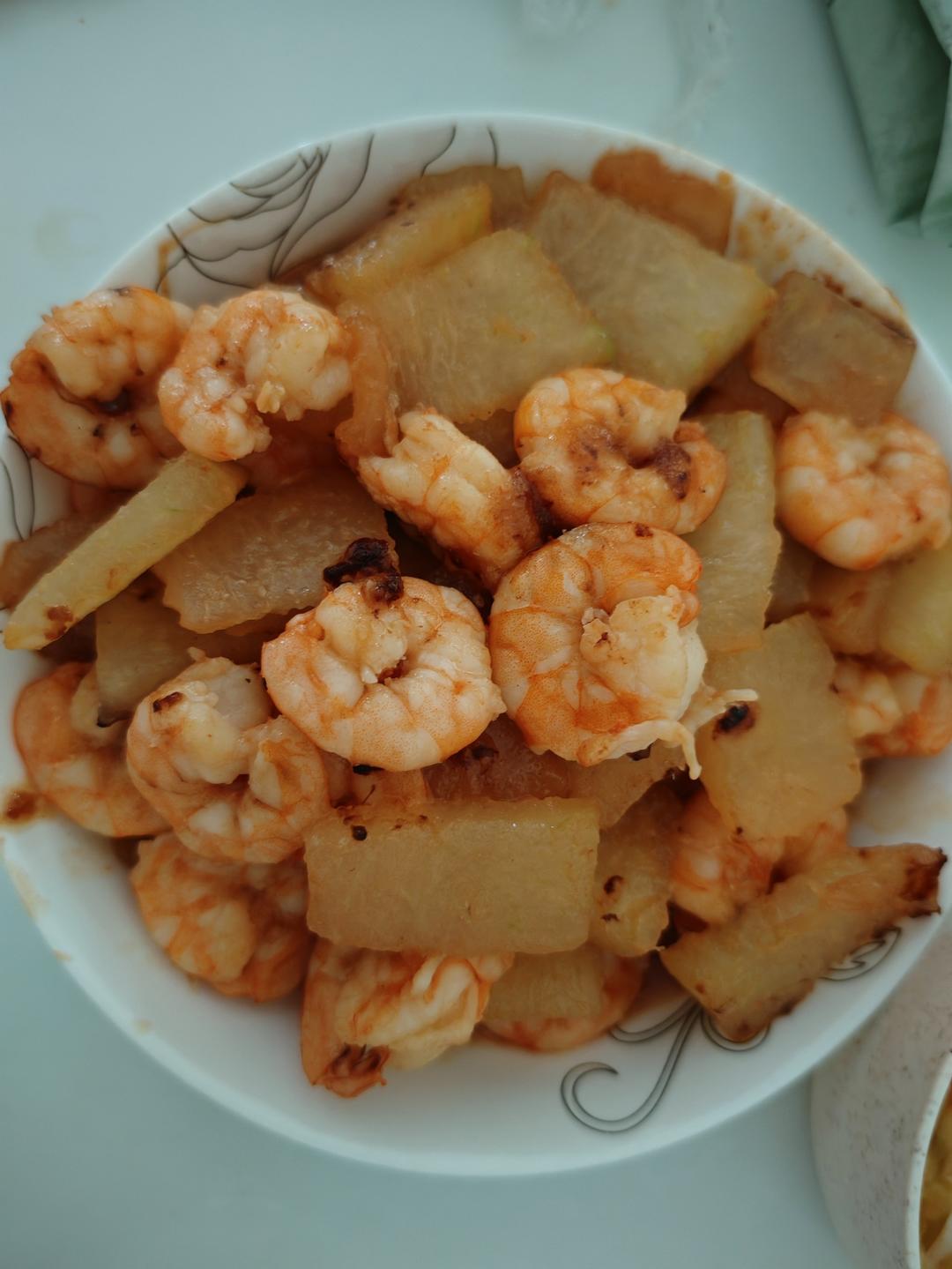 蚝油虾仁烧冬瓜