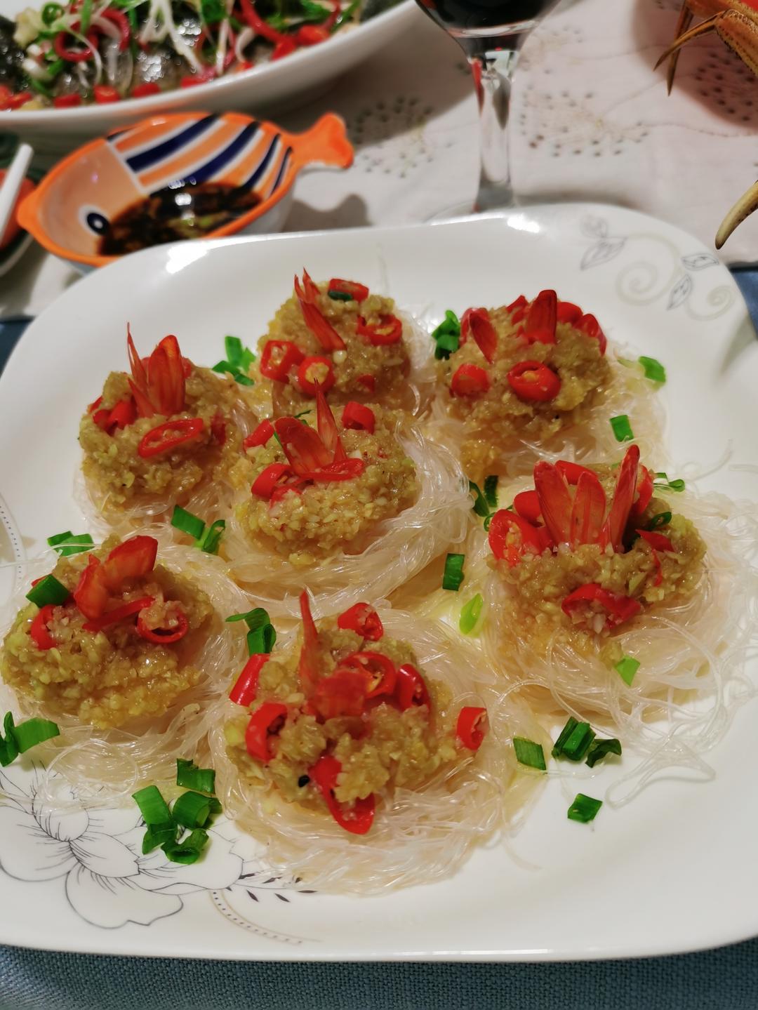 年夜菜之腰缠万贯~蒜蓉粉丝蒸虾尾