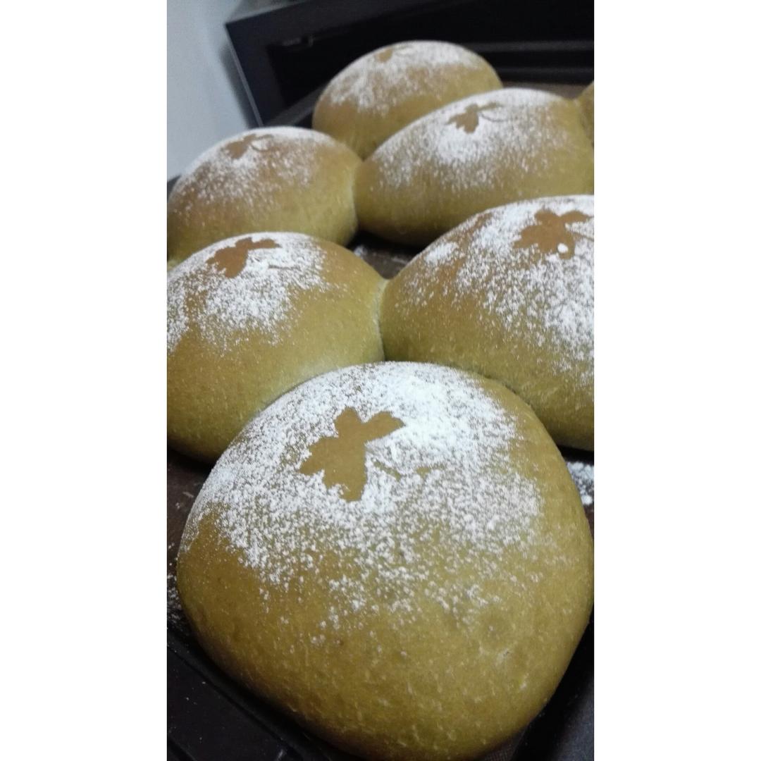 抹茶红豆软面包