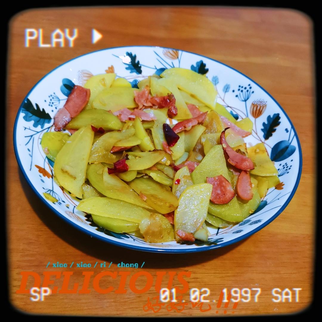 土豆片炒火腿肠