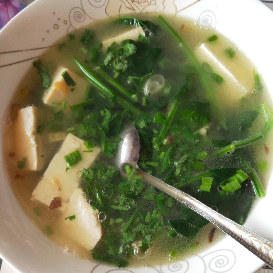 海米豆腐菠菜汤