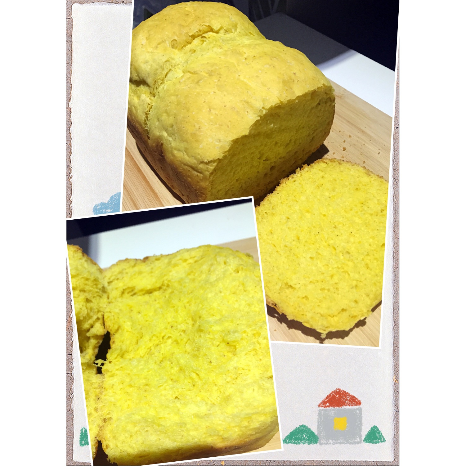 柔软南瓜酸奶无油面包机吐司