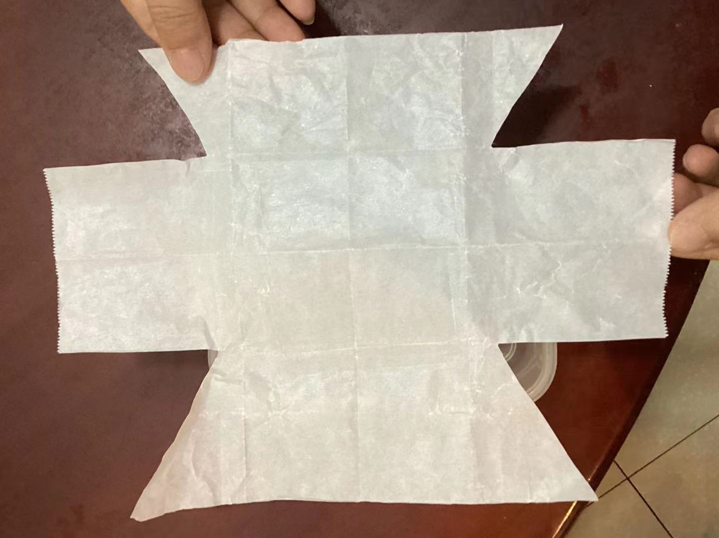 烘焙纸折法         （长方形）的做法 步骤12