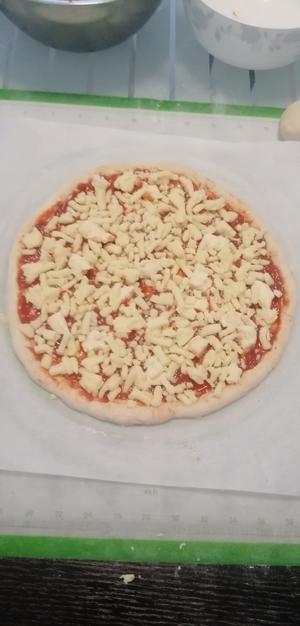 意大利披萨（冷发酵薄底）🇮🇹玛格丽特&萨拉米肠的做法 步骤14