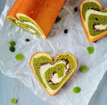 抹茶蜜豆吐司（一次性发酵，玉米油版）