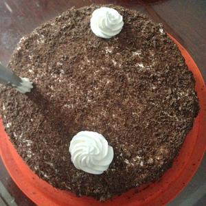 简单巧克力裱花蛋糕的做法 步骤8