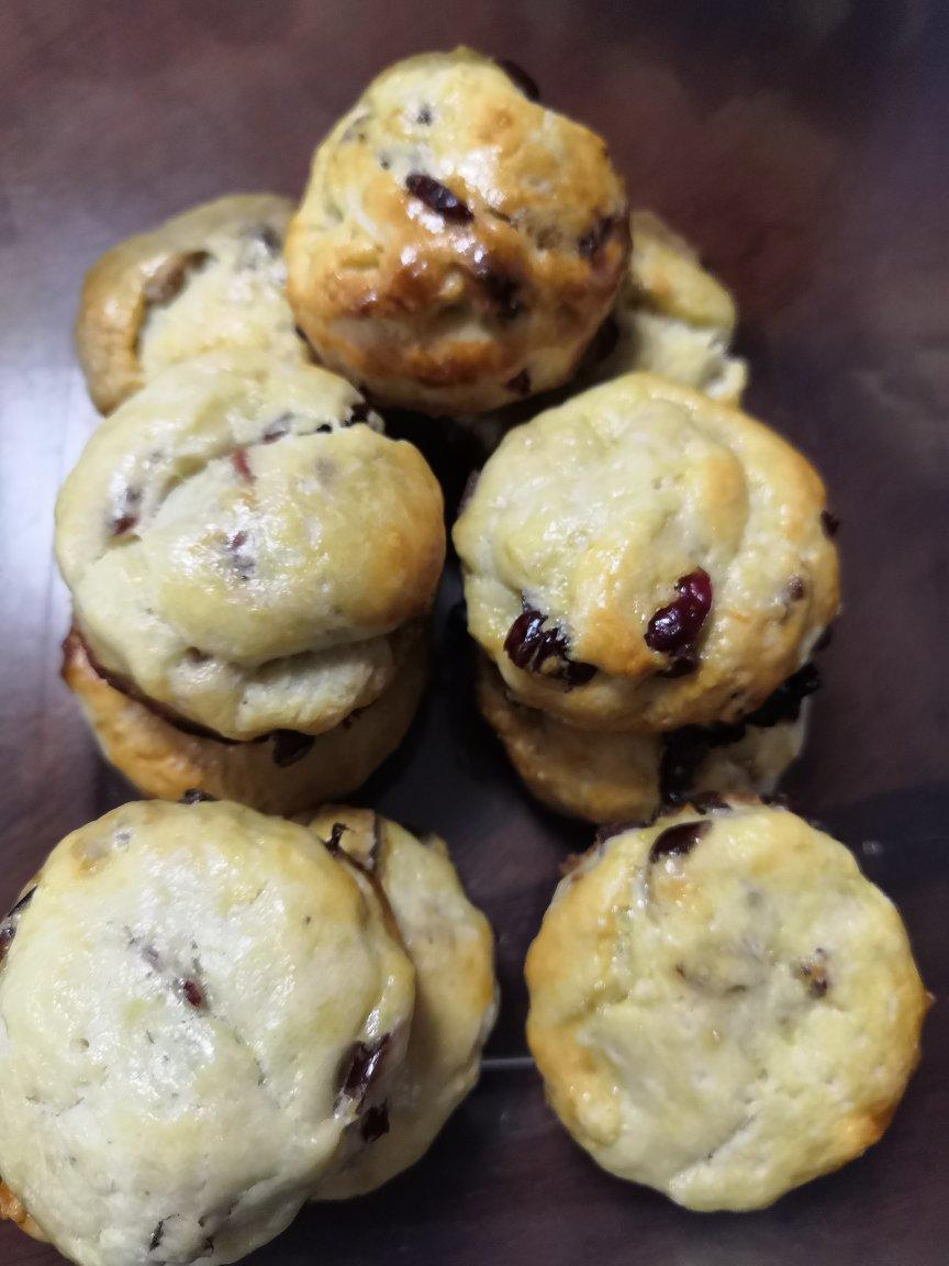 【司康控】无泡打粉的蔓越莓司康