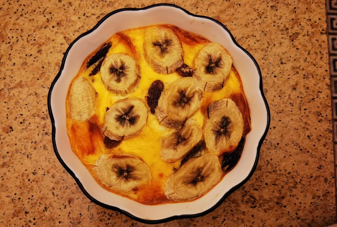 香蕉牛奶吐司布丁