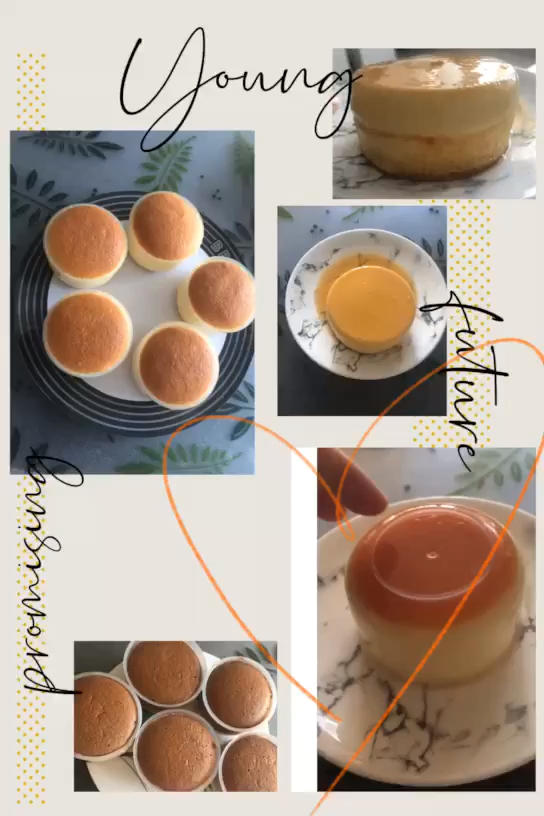 日本街头美食焦糖布丁烧