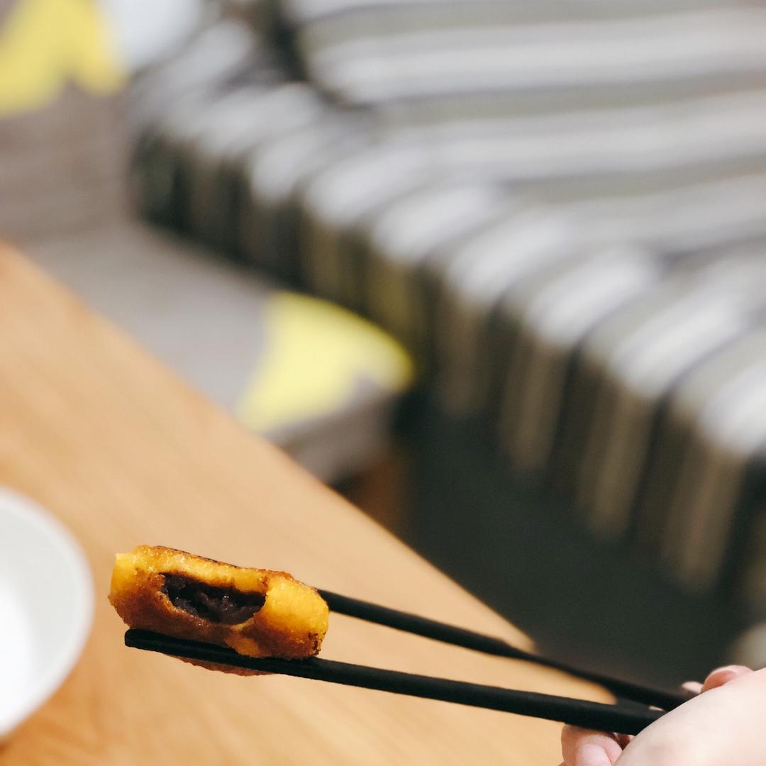 豆沙南瓜糯米饼(外酥里嫩)