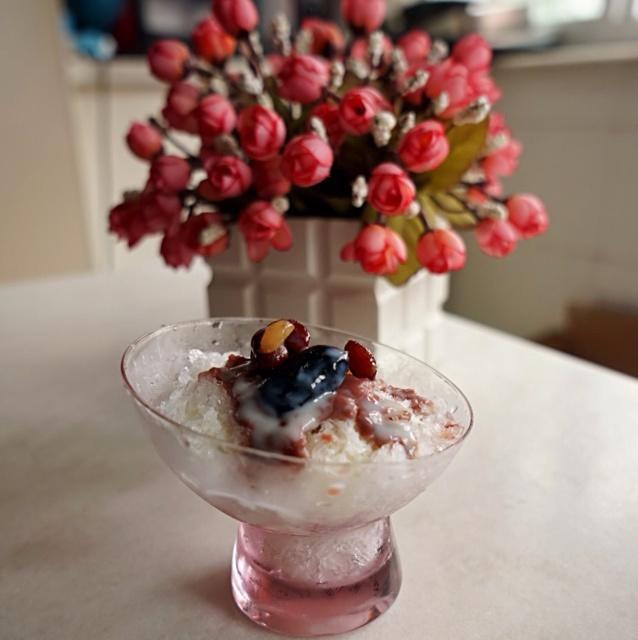 红豆冰山的做法