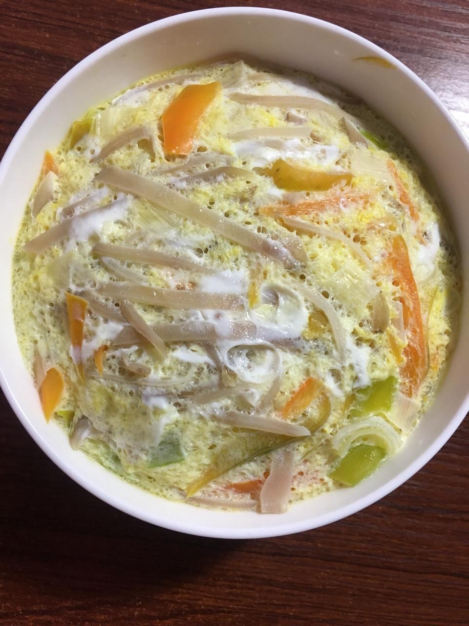 蒸鸡蛋咸菜