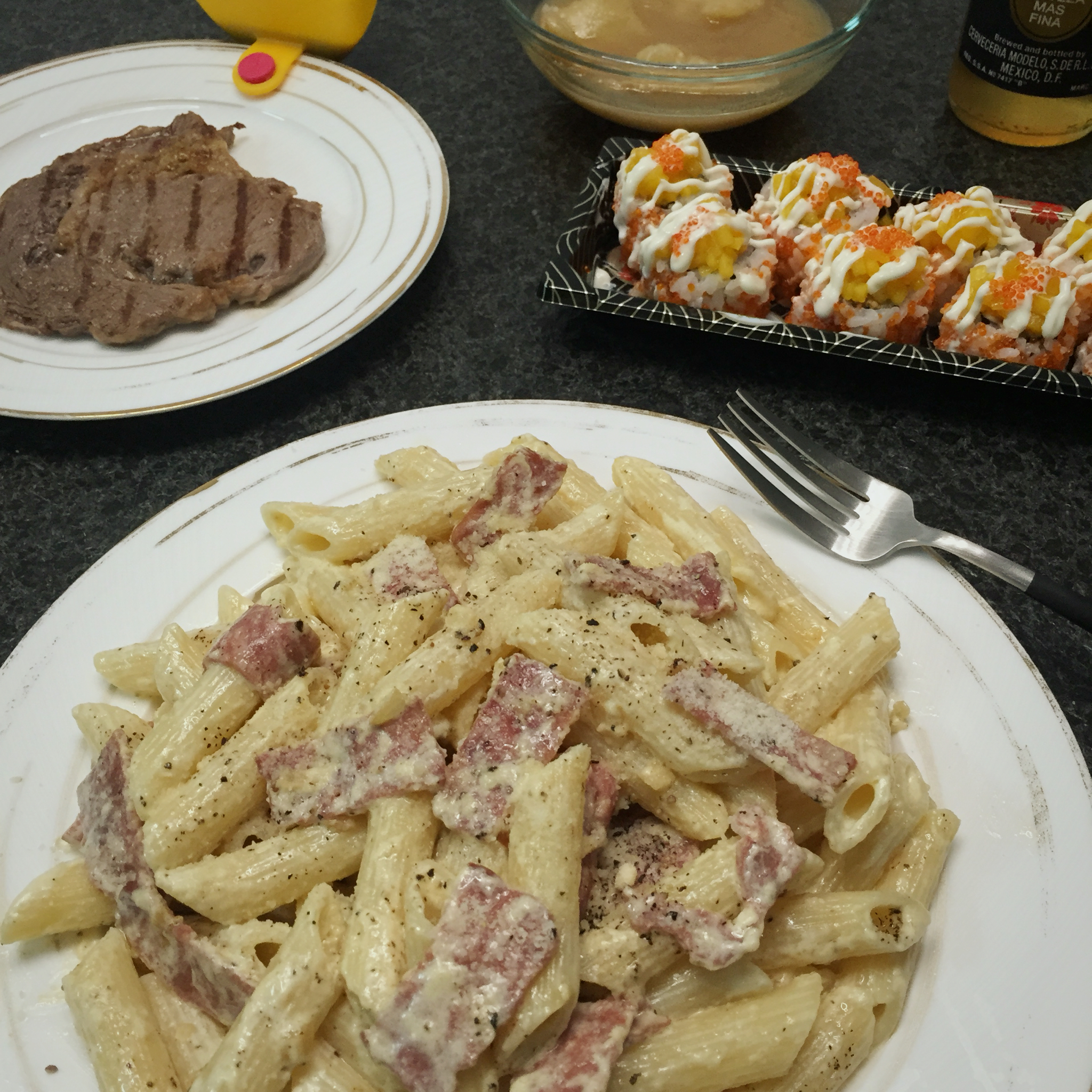 奶油培根意大利面