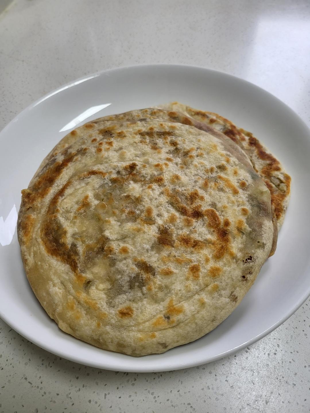 油渣葱花饼（不发面，不醒面，简单烫面版）