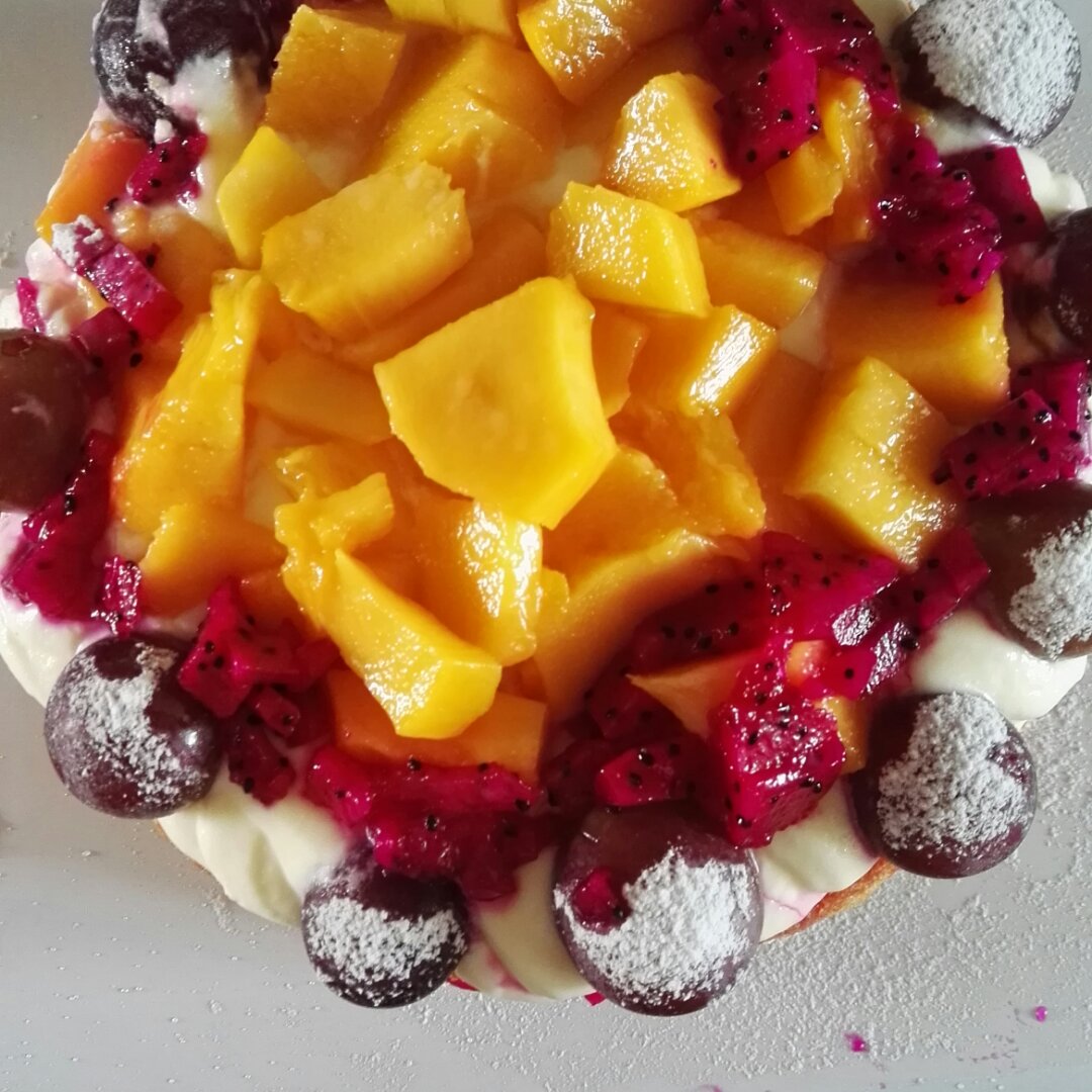 【零失败】不会裱花没关系的水果裸蛋糕 芒果裸蛋糕 完美戚风胚