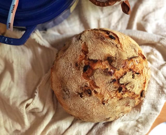 珐琅锅果干欧包(20厘米)的做法