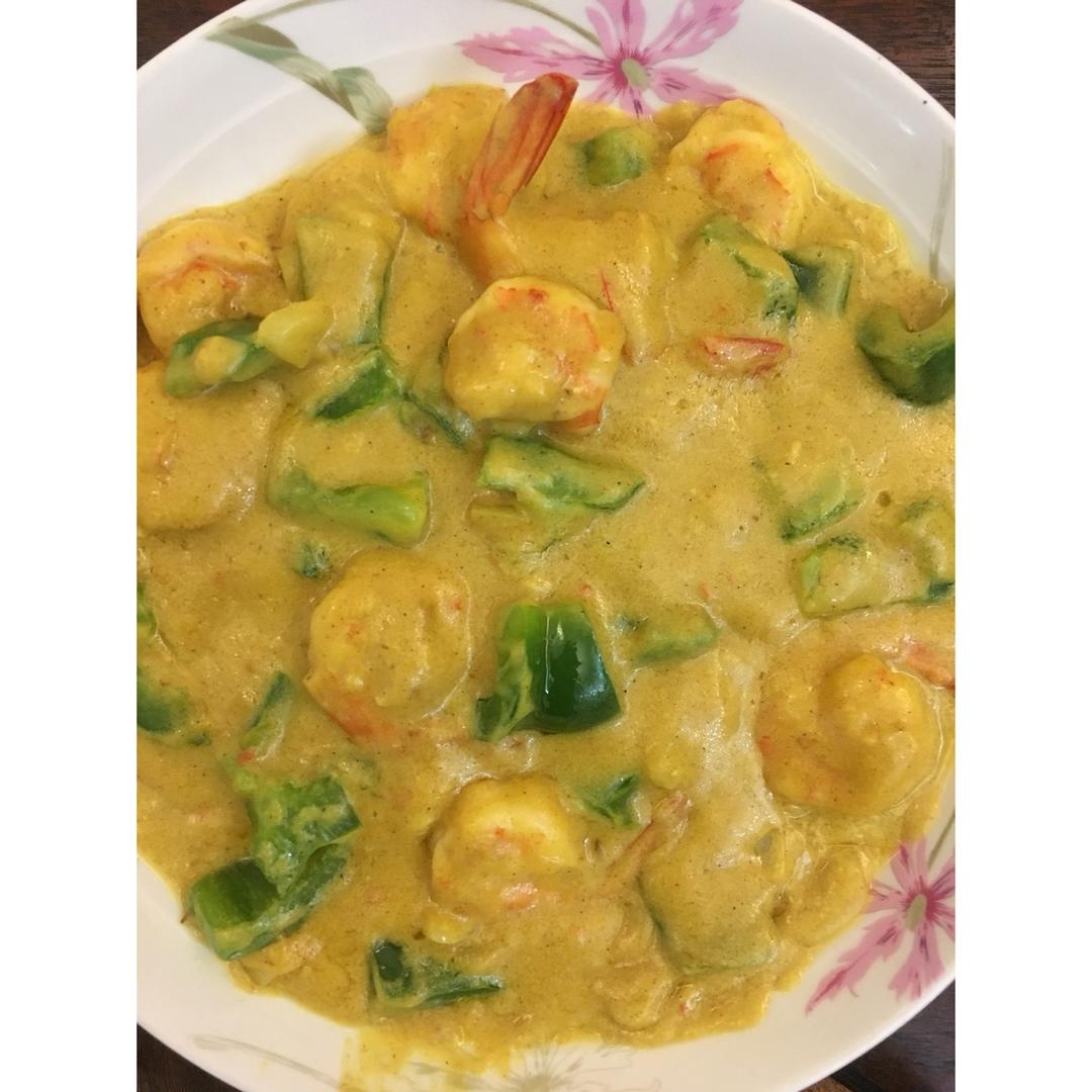 奶油咖喱虾