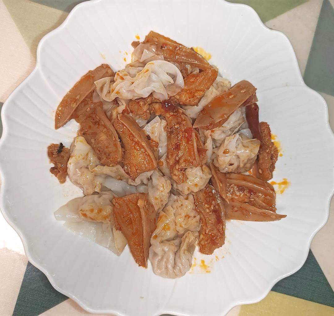 扁食拌三角骨的做法