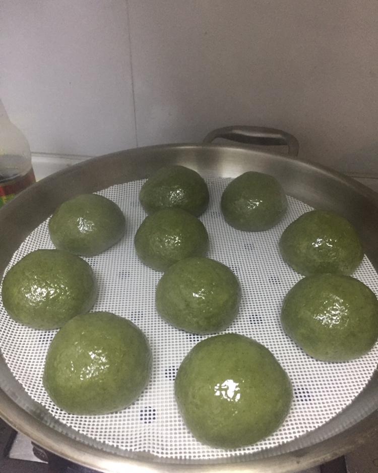 【艾草粉艾草青团】鲜肉春笋雪菜馅