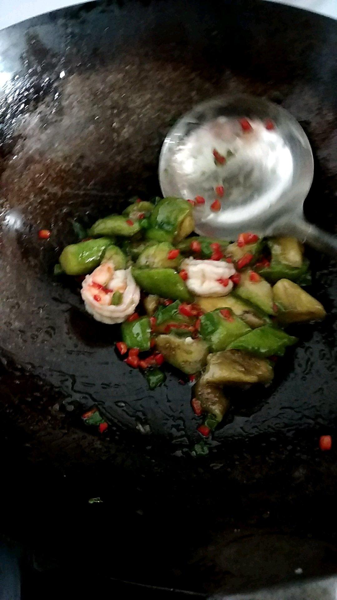 虾仁烧茄子「少油版」