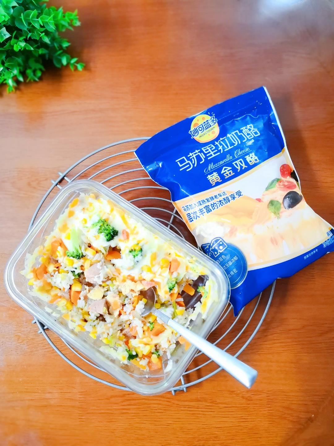 芝士咖喱鸡块焗饭