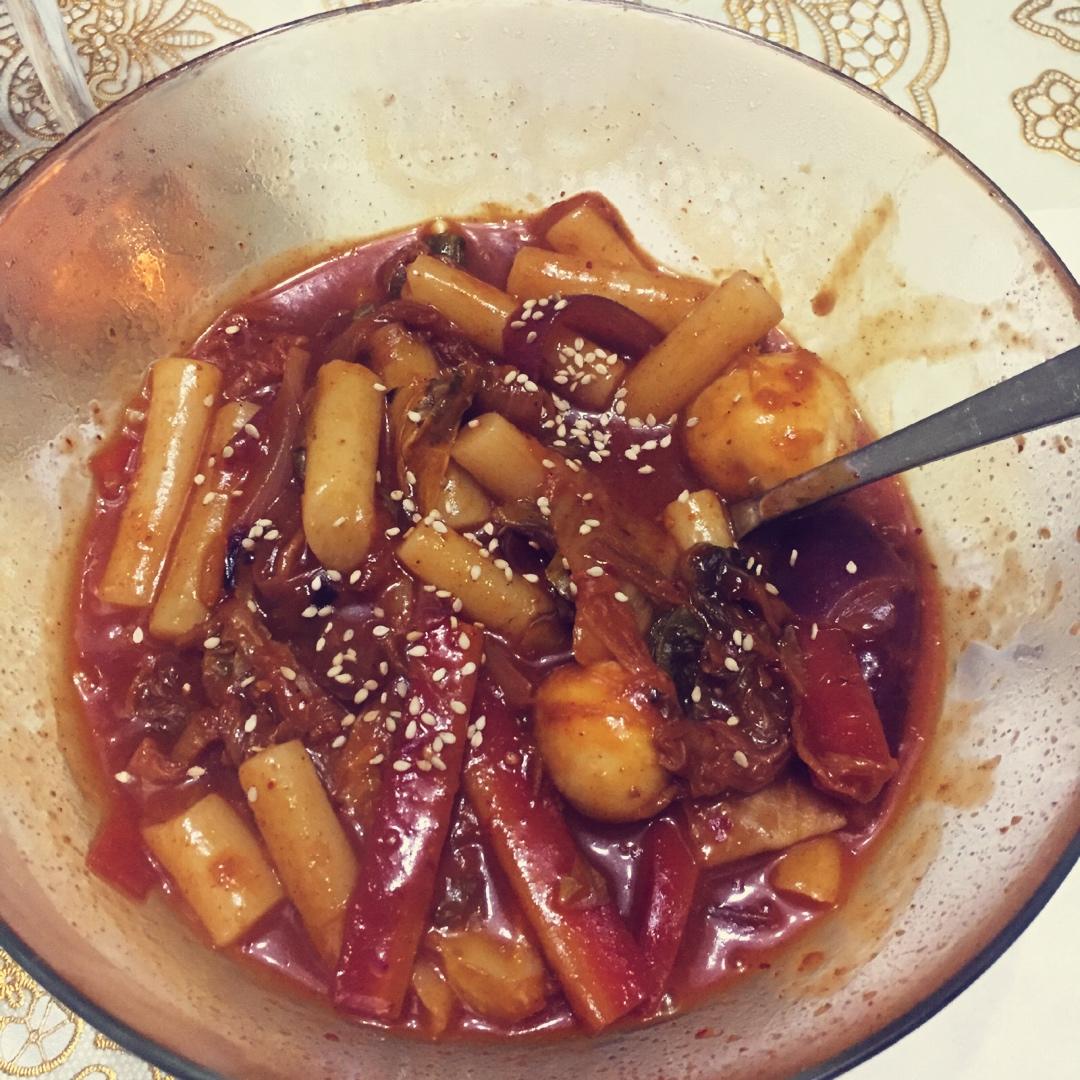 韩式辣炒年糕（or网红芝士套路之芝心年糕）