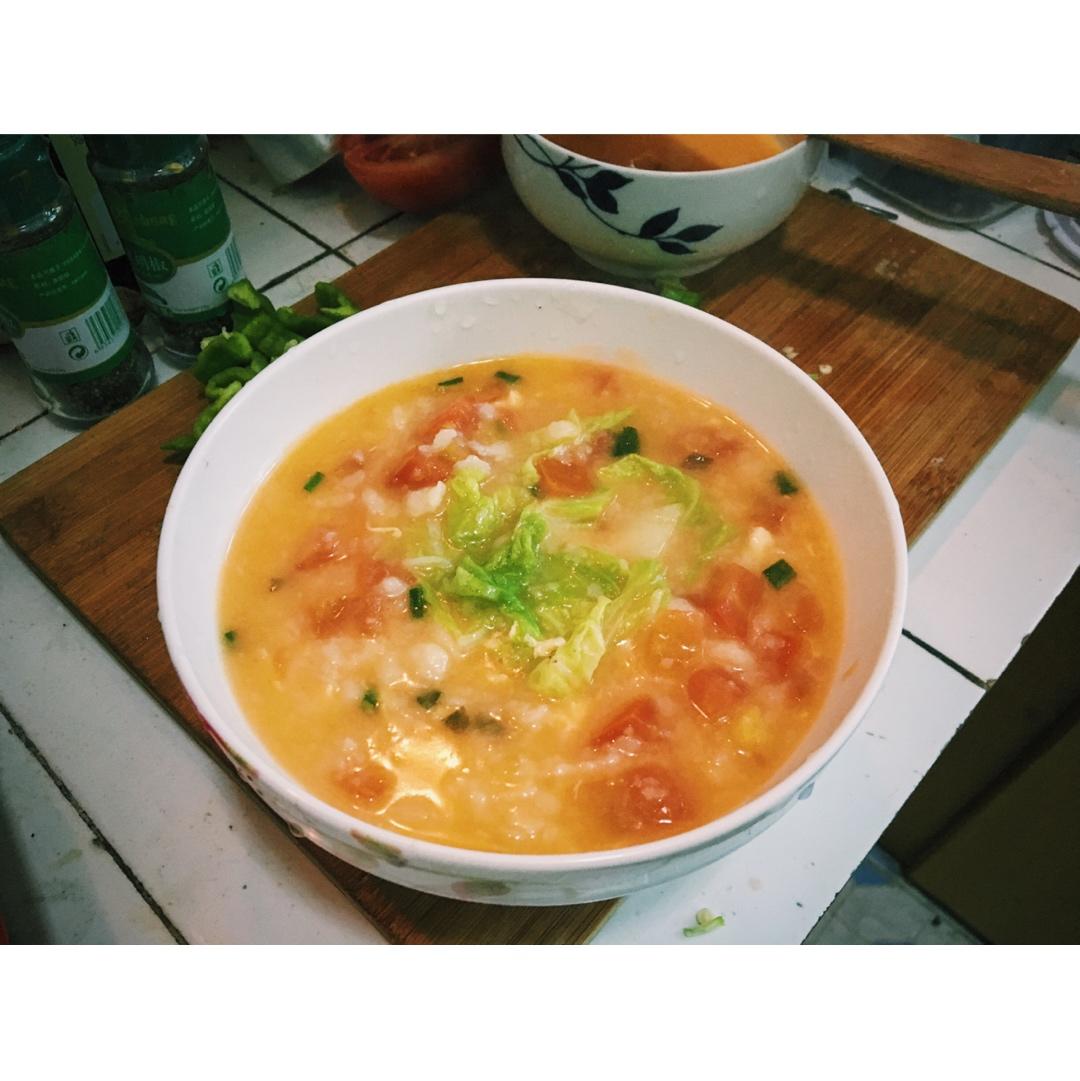 西红柿鸡蛋疙瘩汤