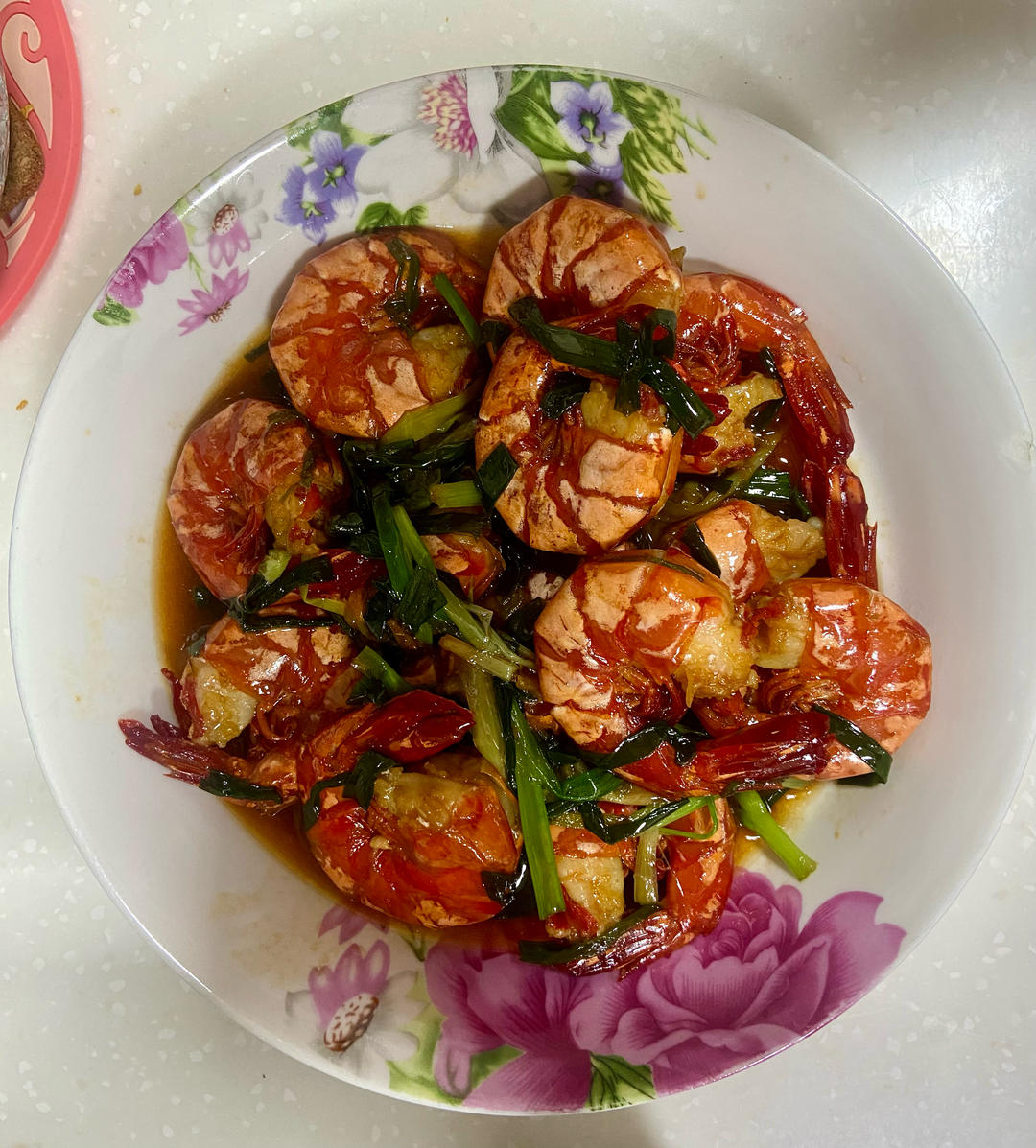 香到磕头的超简单虾仁葱油拌面！