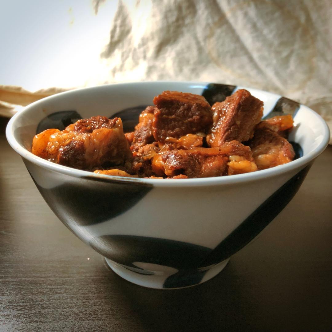 美食性孢子做的老北京小碗牛肉