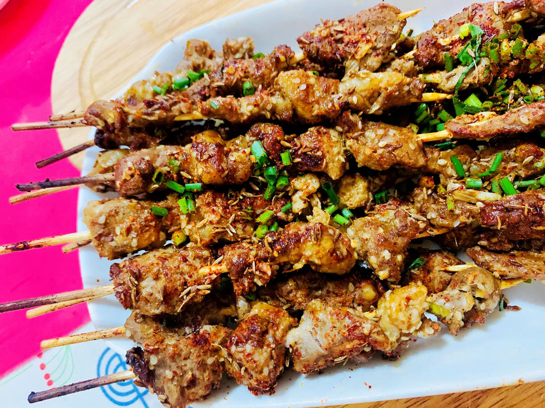 立冬的一餐｜烤箱版孜然羊肉串+羊肉手抓饭