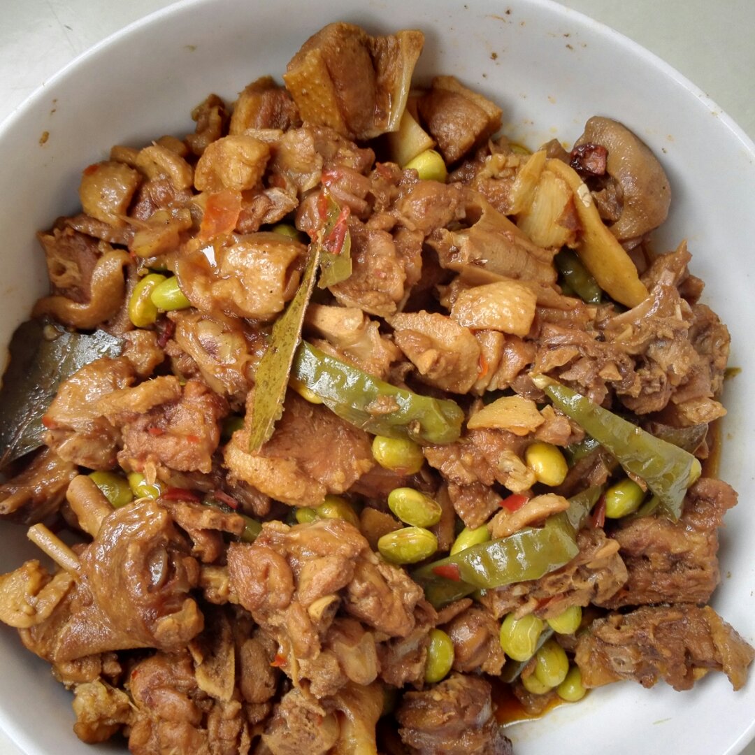 毛豆烧鸭
