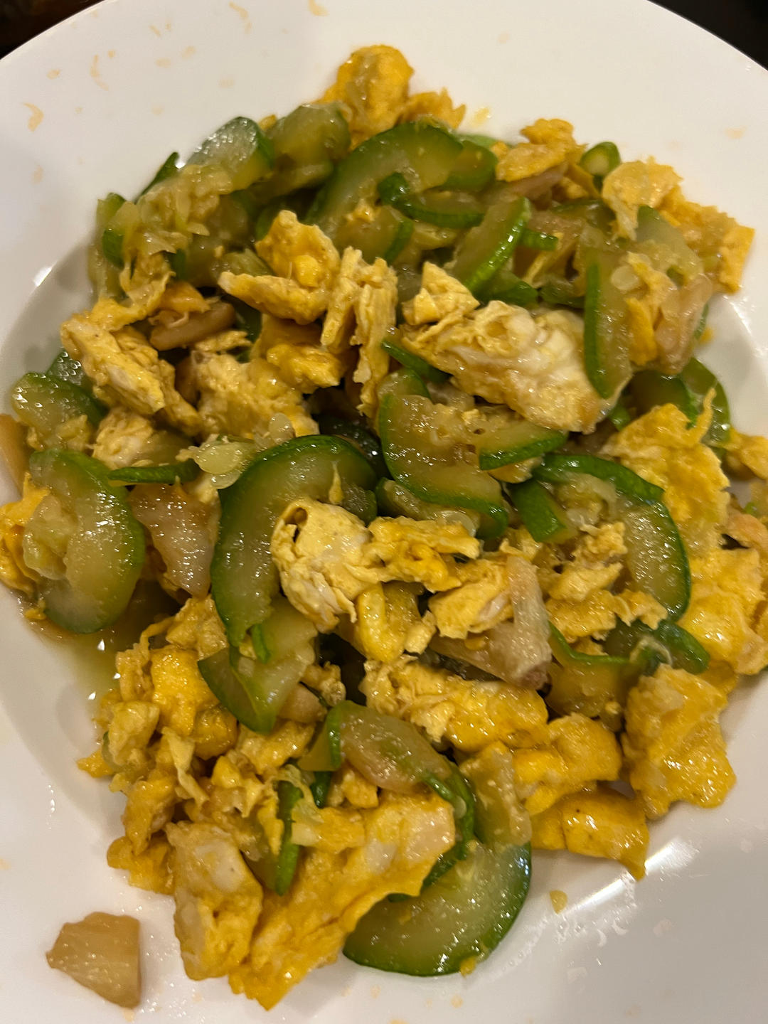 西葫芦炒鸡蛋(从不修图，拒绝夸张)