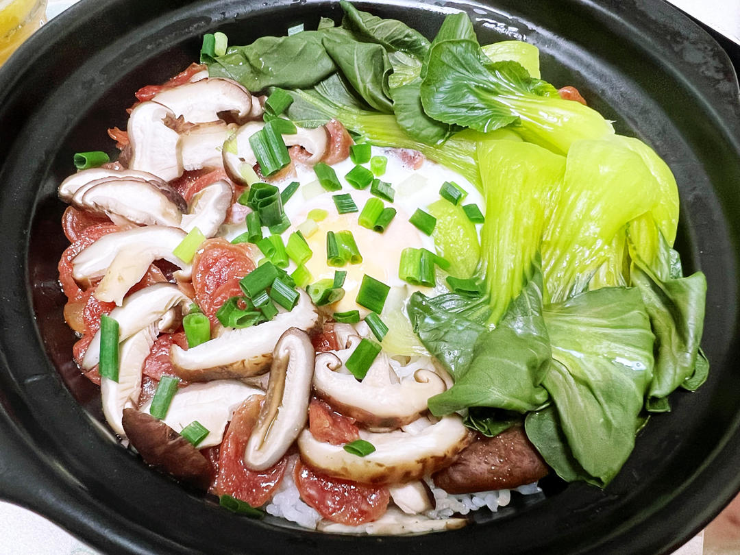 香喷喷的🍲腊肠煲仔饭（砂锅版）超简单神速