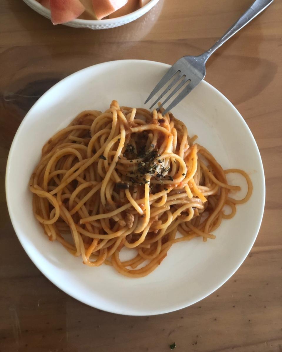蕃茄蘑菇肉酱意大利面