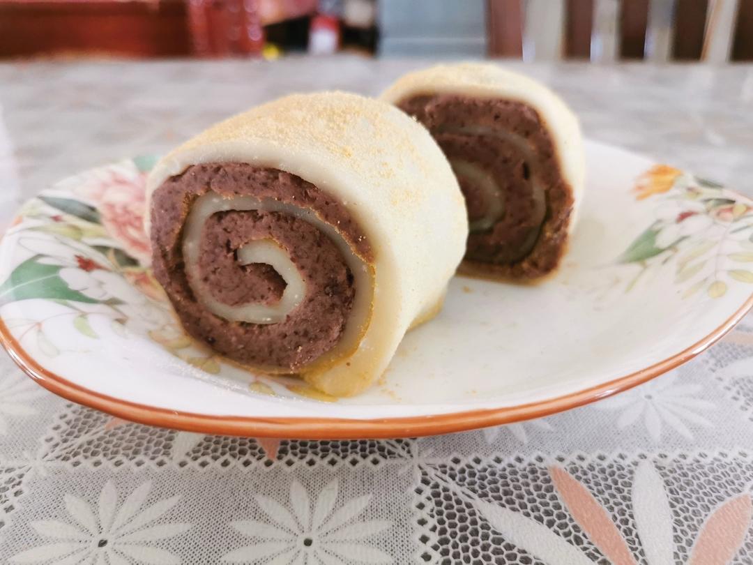 黄豆糯米粉卷糕