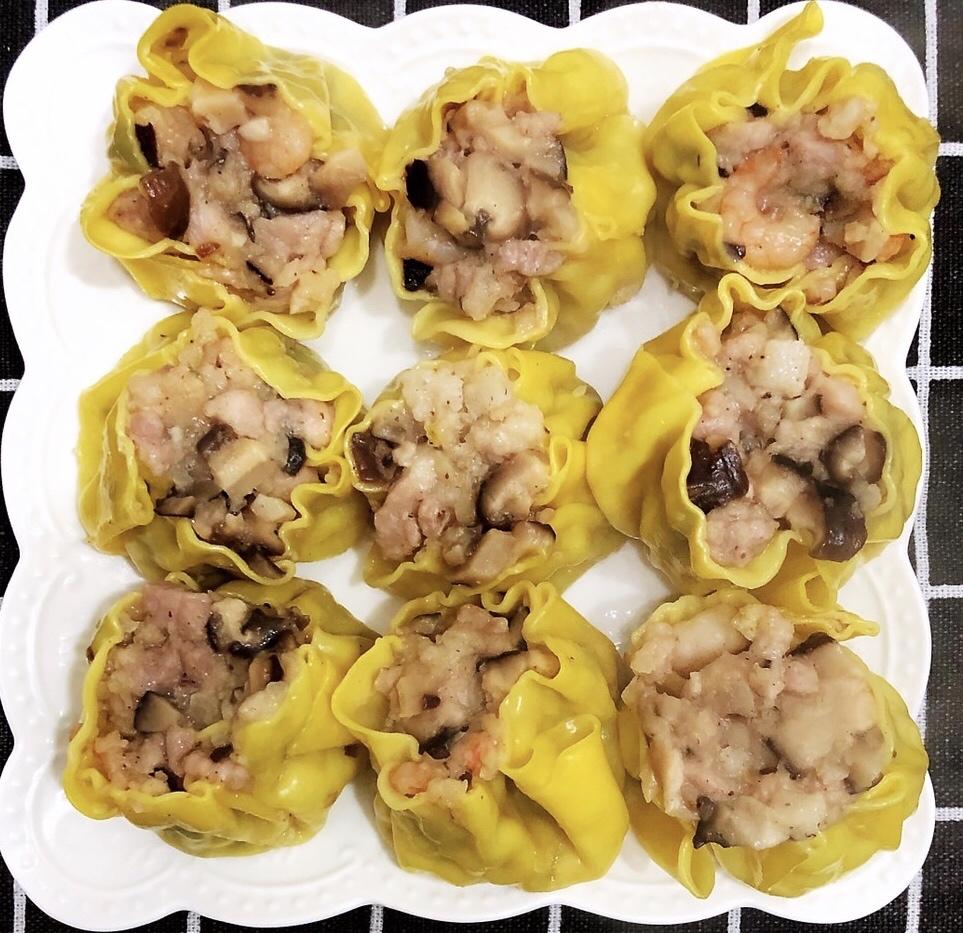 【干蒸烧卖】用三种肉做点心的馅，广东人讲究！