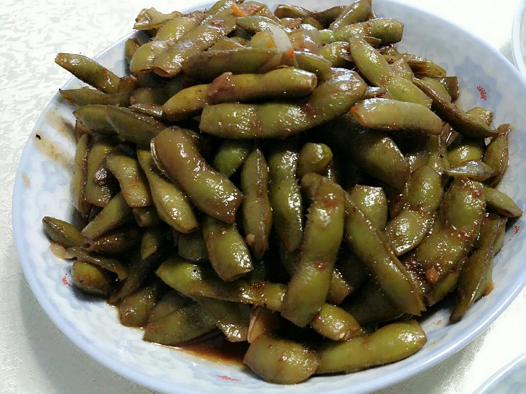 五香卤毛豆(不放味精，超简单)