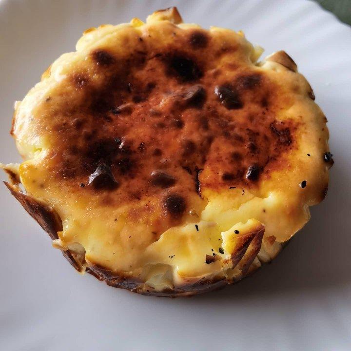快手的网红basque cheesecake巴斯克焦芝士蛋糕