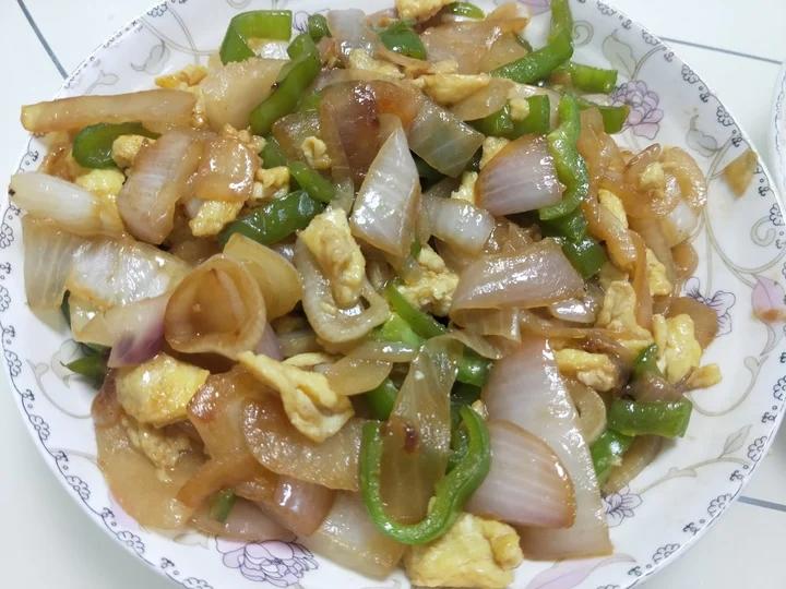洋葱青椒炒鸡蛋