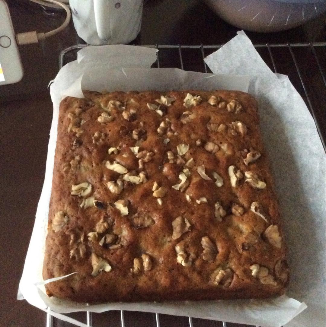 香蕉核桃蛋糕（低油少糖健康版）