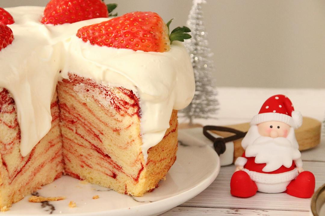 红丝绒大理石戚风Marbled Chiffon Cake（后蛋法超细腻）